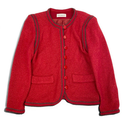 Saint Laurent Knit Jacket Cardigan Wool Blend M — view 2