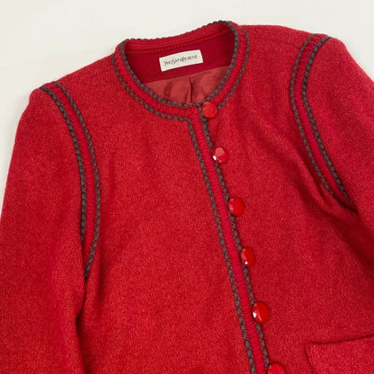 Saint Laurent Knit Jacket Cardigan Wool Blend M — view 4