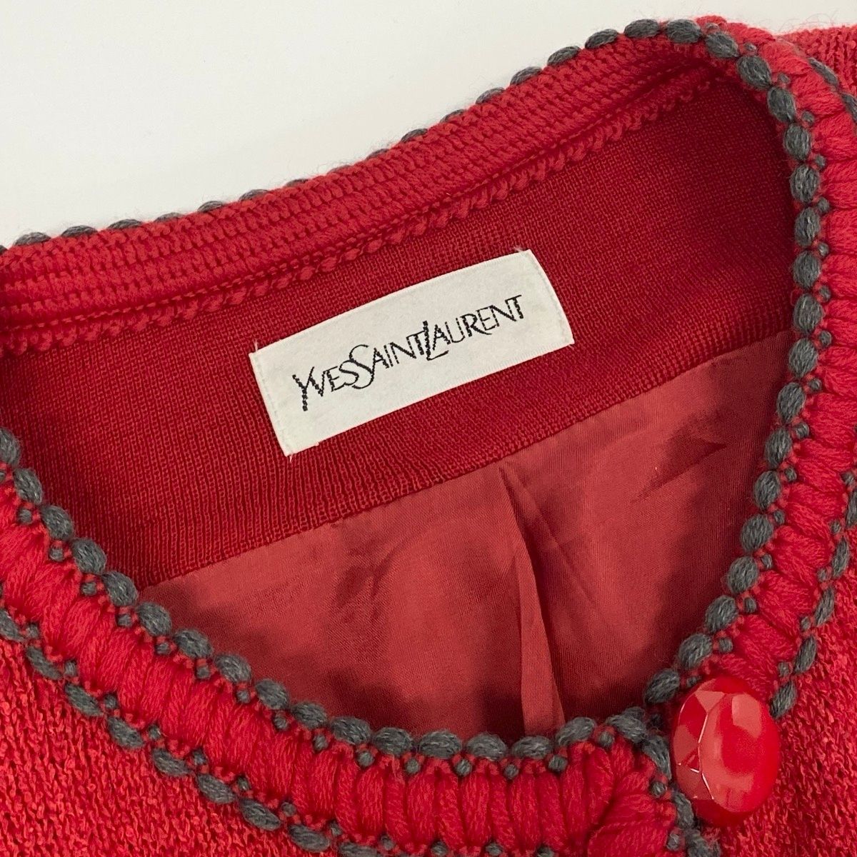 Saint Laurent Knit Jacket Cardigan Wool Blend M — view 8
