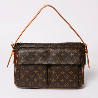 Louis Vuitton Viva-Cite GM Bag Monogram Brown Gold