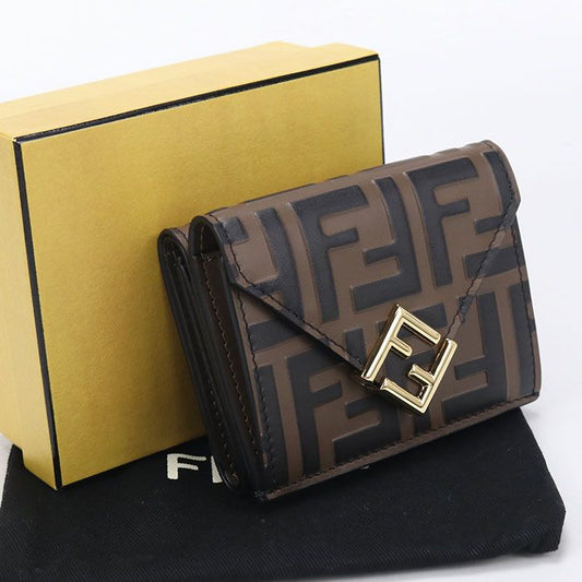Fendi FF Diamond Trifold Wallet Calf