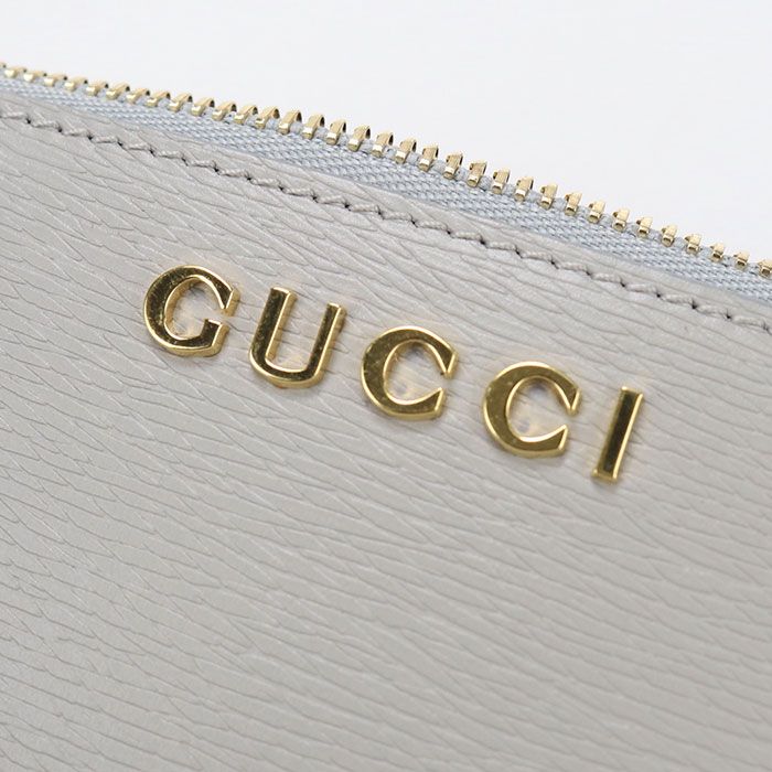 Gucci Zip Key Case Script Coin Purse Leather — view 5