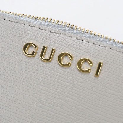Gucci Zip Key Case Script Coin Purse Leather — view 5