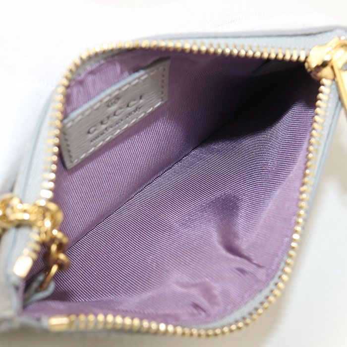 Gucci Zip Key Case Script Coin Purse Leather — view 4