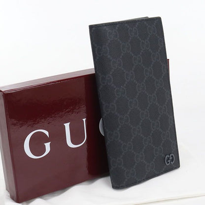Gucci Wallet Gray Interior GG Supreme with Bifold Coin Purse