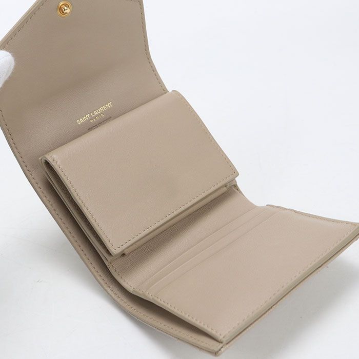 Saint Laurent Multi Fold Wallet Cassandra Trifold Leather — view 3