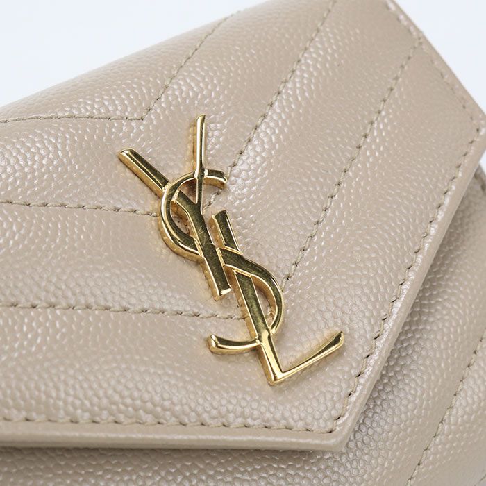 Saint Laurent Multi Fold Wallet Cassandra Trifold Leather — view 8