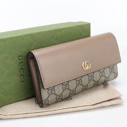 Gucci Bicolor Continental Wallet Double Bifold Leather