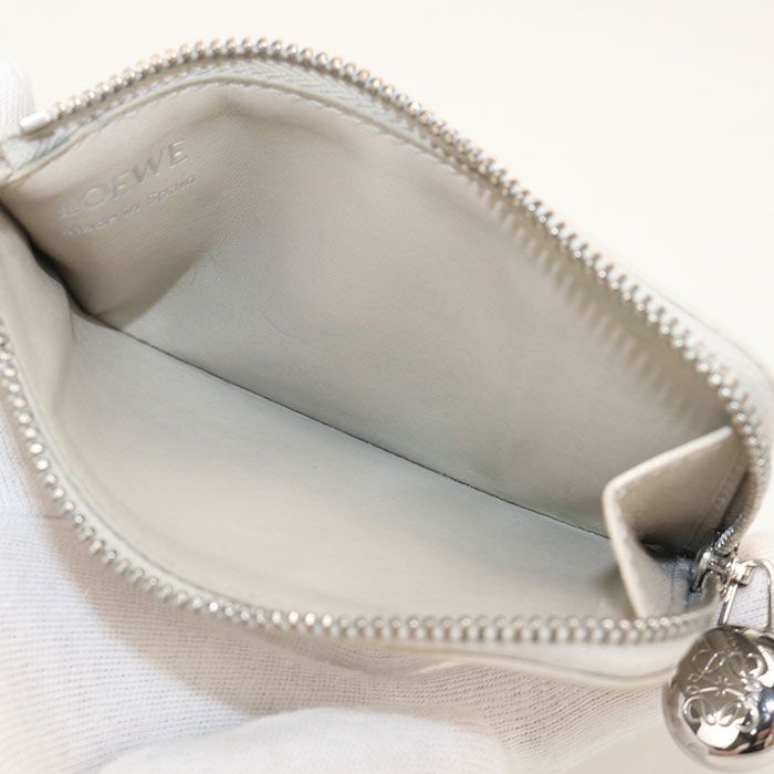 Loewe Pebble Coin Card Holder Fragment Case Purse Leather — view 3