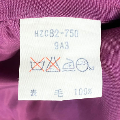Saint Laurent Stand Color Wool Jacket 36 Purple — view 9