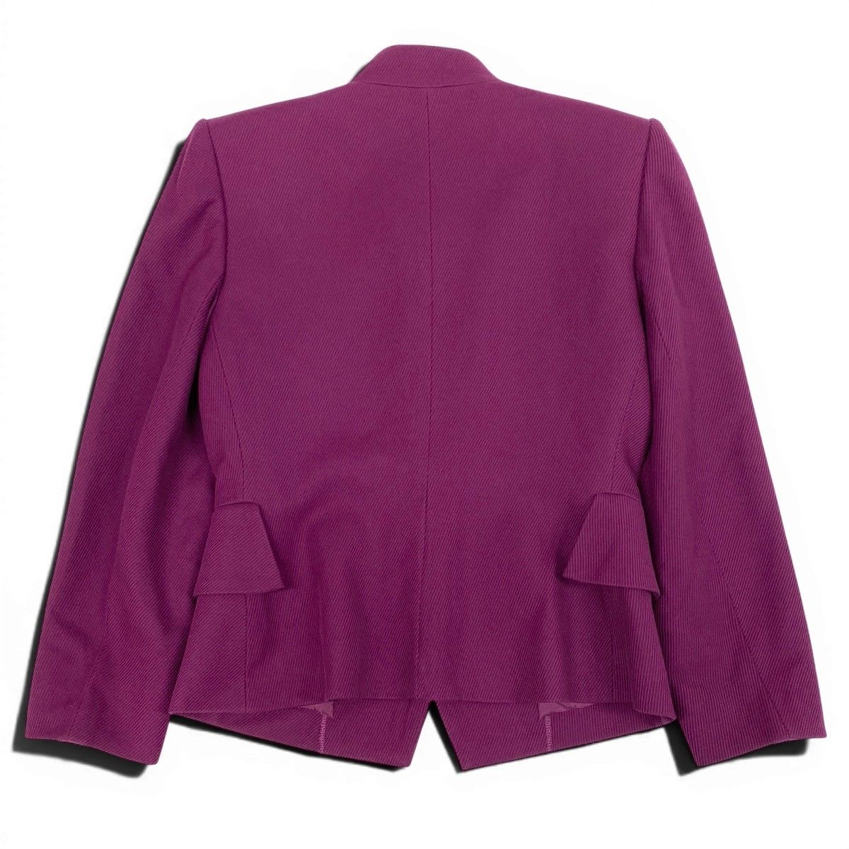 Saint Laurent Stand Color Wool Jacket 36 Purple — view 3