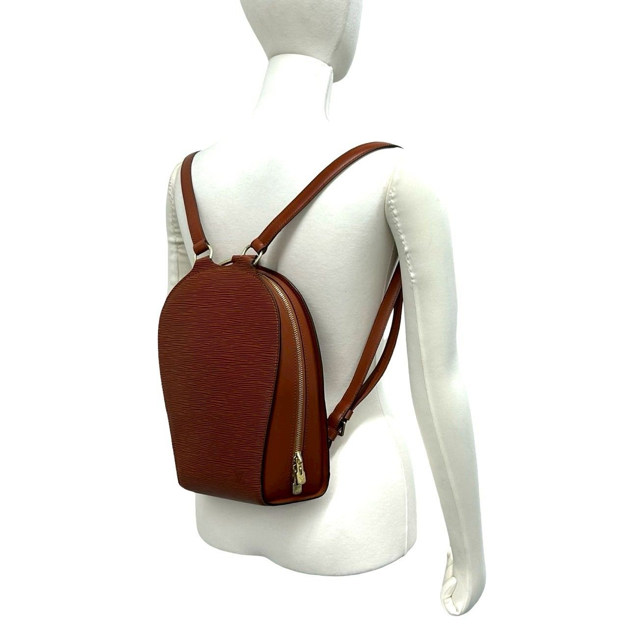 Louis Vuitton Mabillon Epi Leather Backpack Kenya Brown — view 2