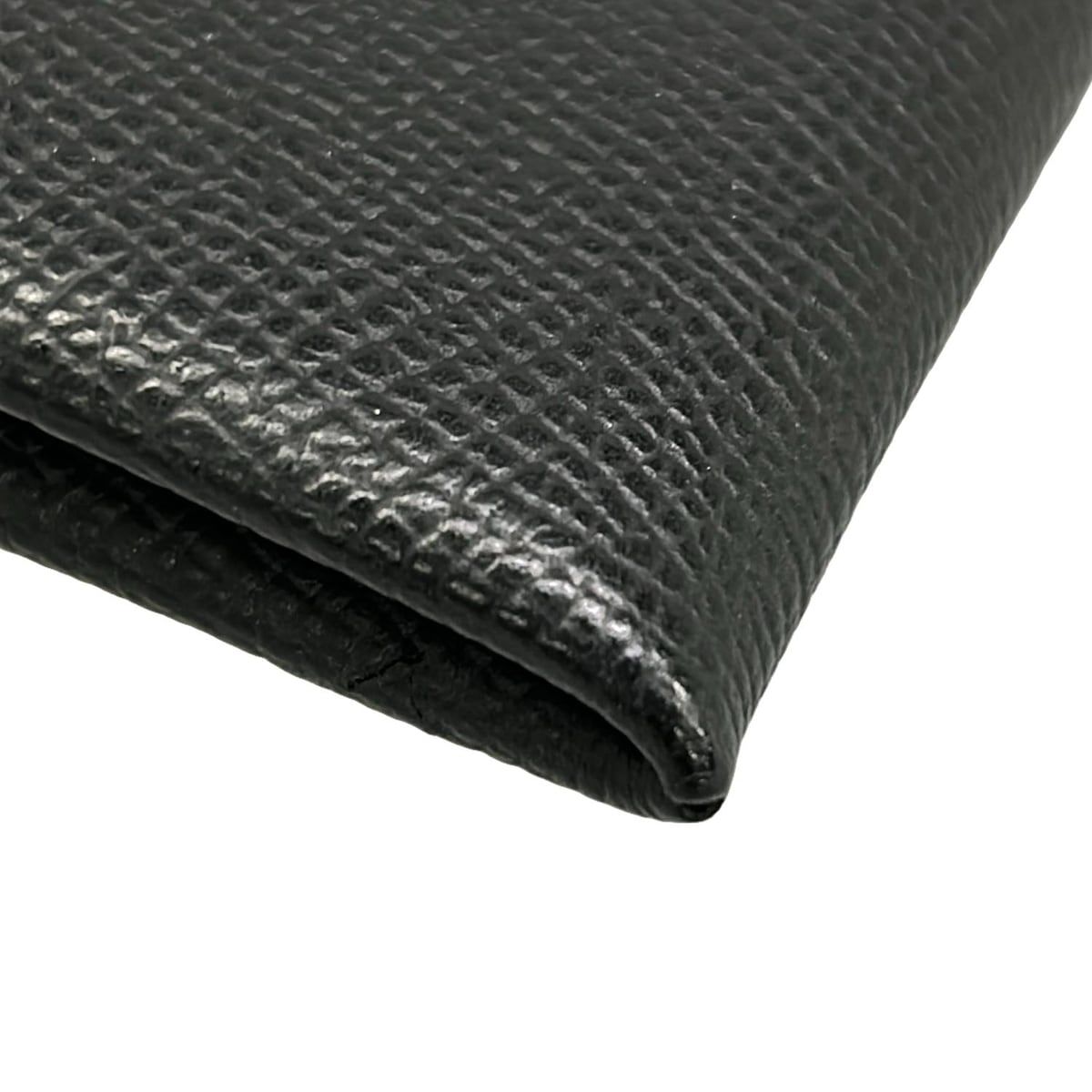 Hermes Card Case Calvi Black Silver — view 7