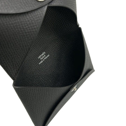 Hermes Card Case Calvi Black Silver — view 4