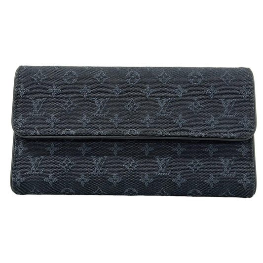 Louis Vuitton Wallet Monogram Mini Porte Tresor International Blue