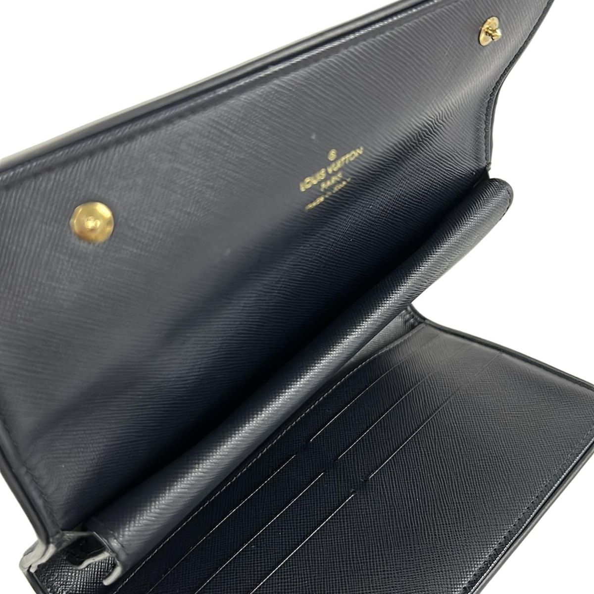 Louis Vuitton Wallet Monogram Mini Porte Tresor International Blue — view 4
