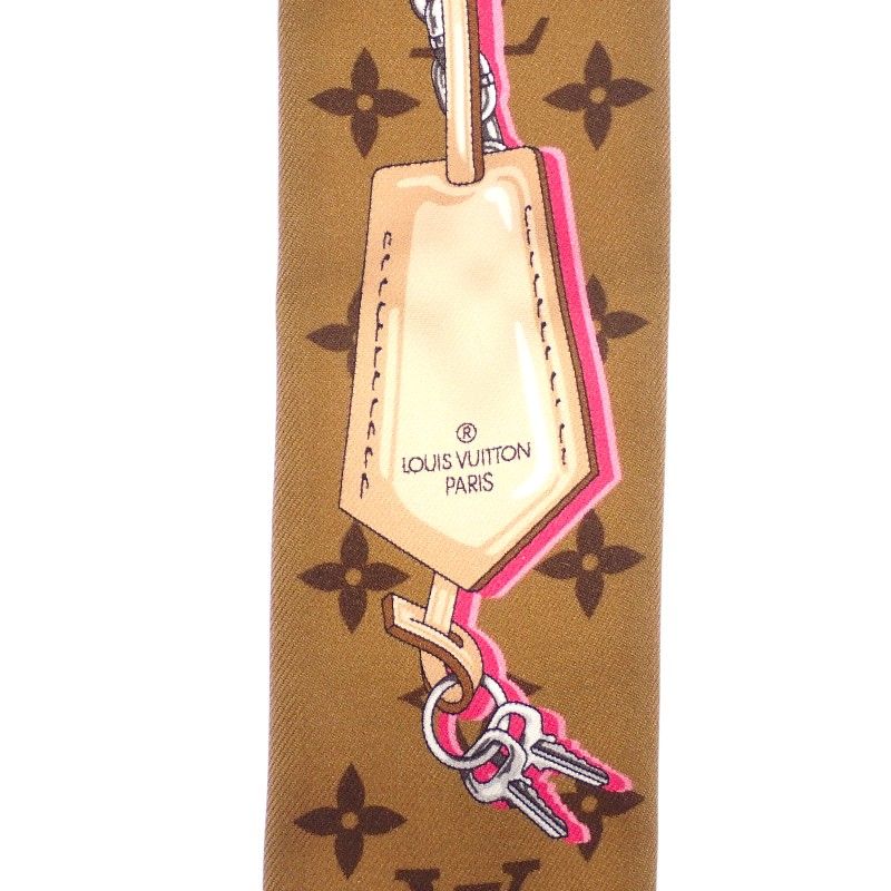 Louis Vuitton Bandeau BB Ultimate Scarf Silk Black White Brown Monogram — view 6