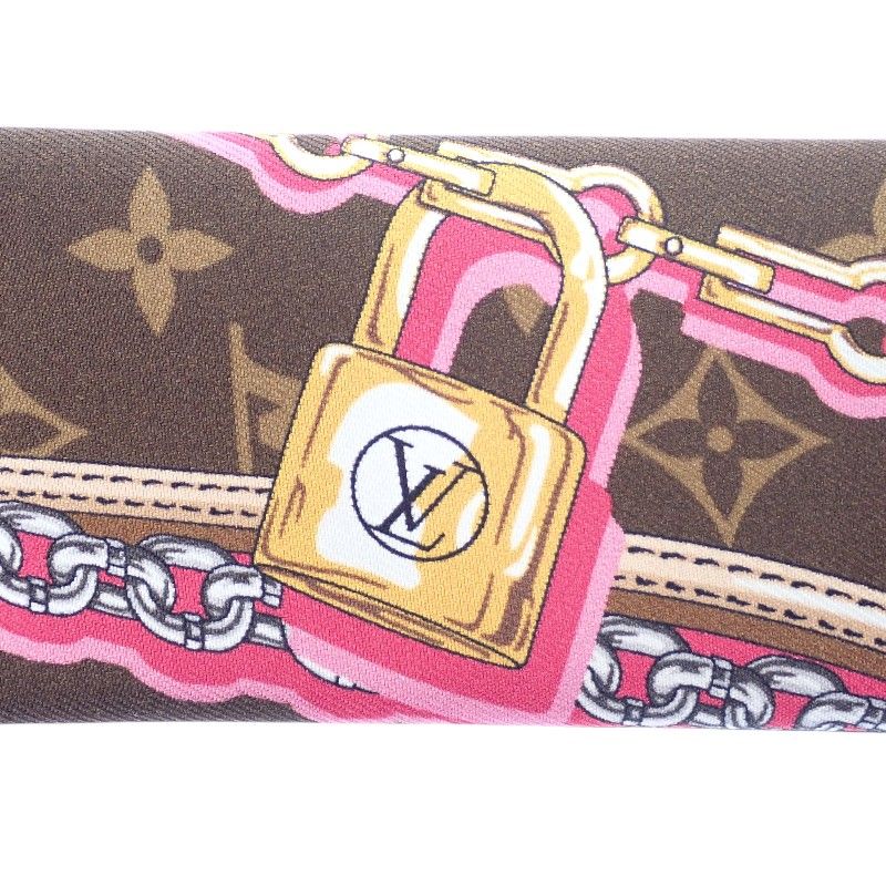 Louis Vuitton Bandeau BB Ultimate Scarf Silk Black White Brown Monogram — view 7