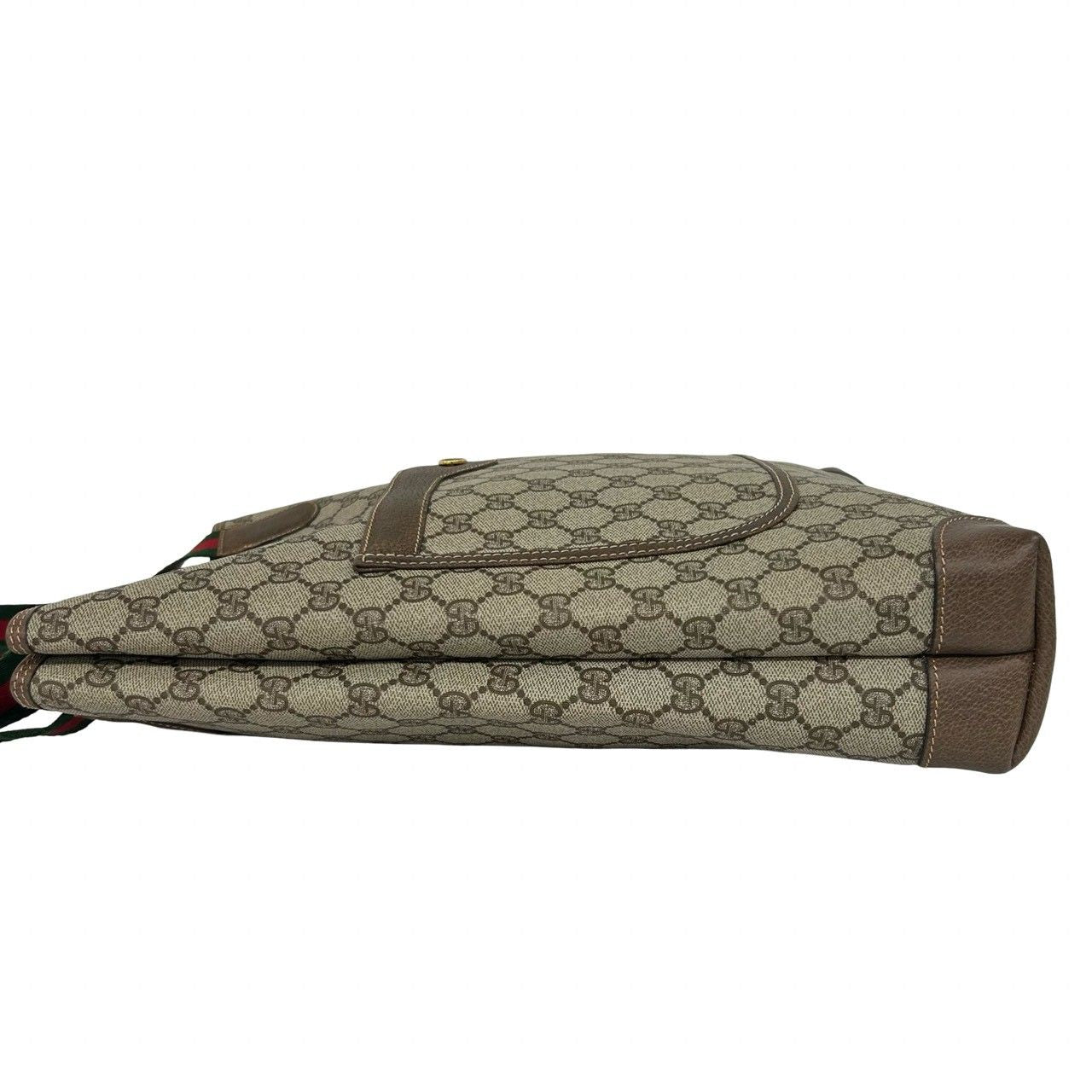 Gucci Vintage Sherry Line GG Logo Leather Tote Brown — view 5