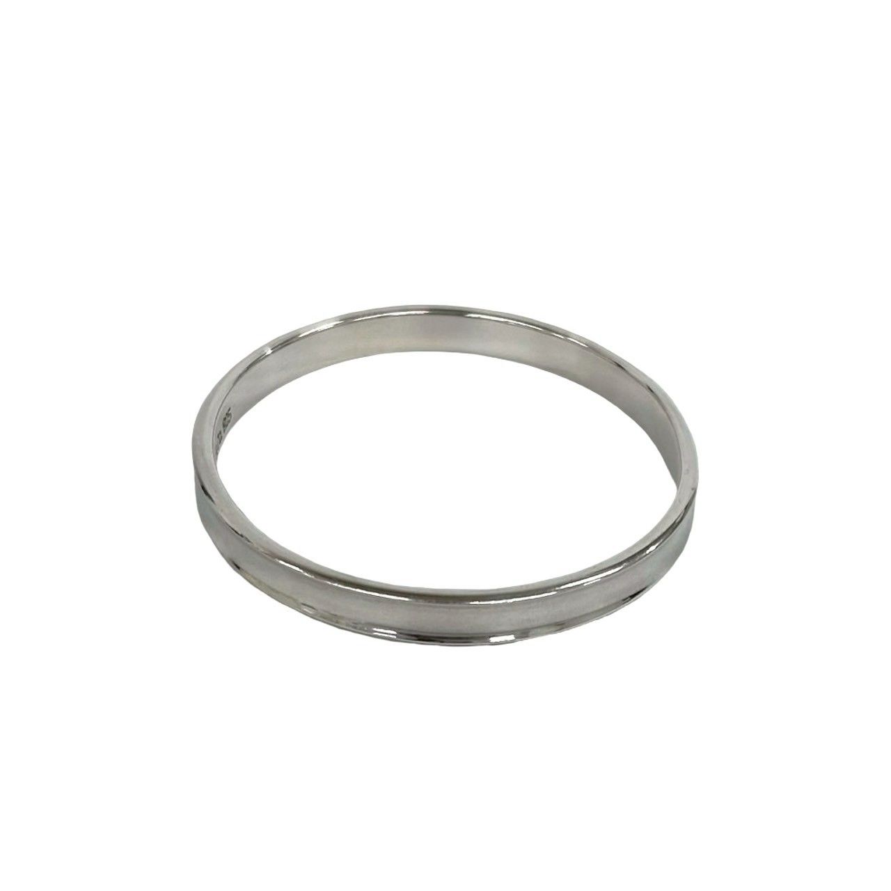 Tiffany & Co Log Narrow Bangle 925 Sterling Silver Bracelet — view 5