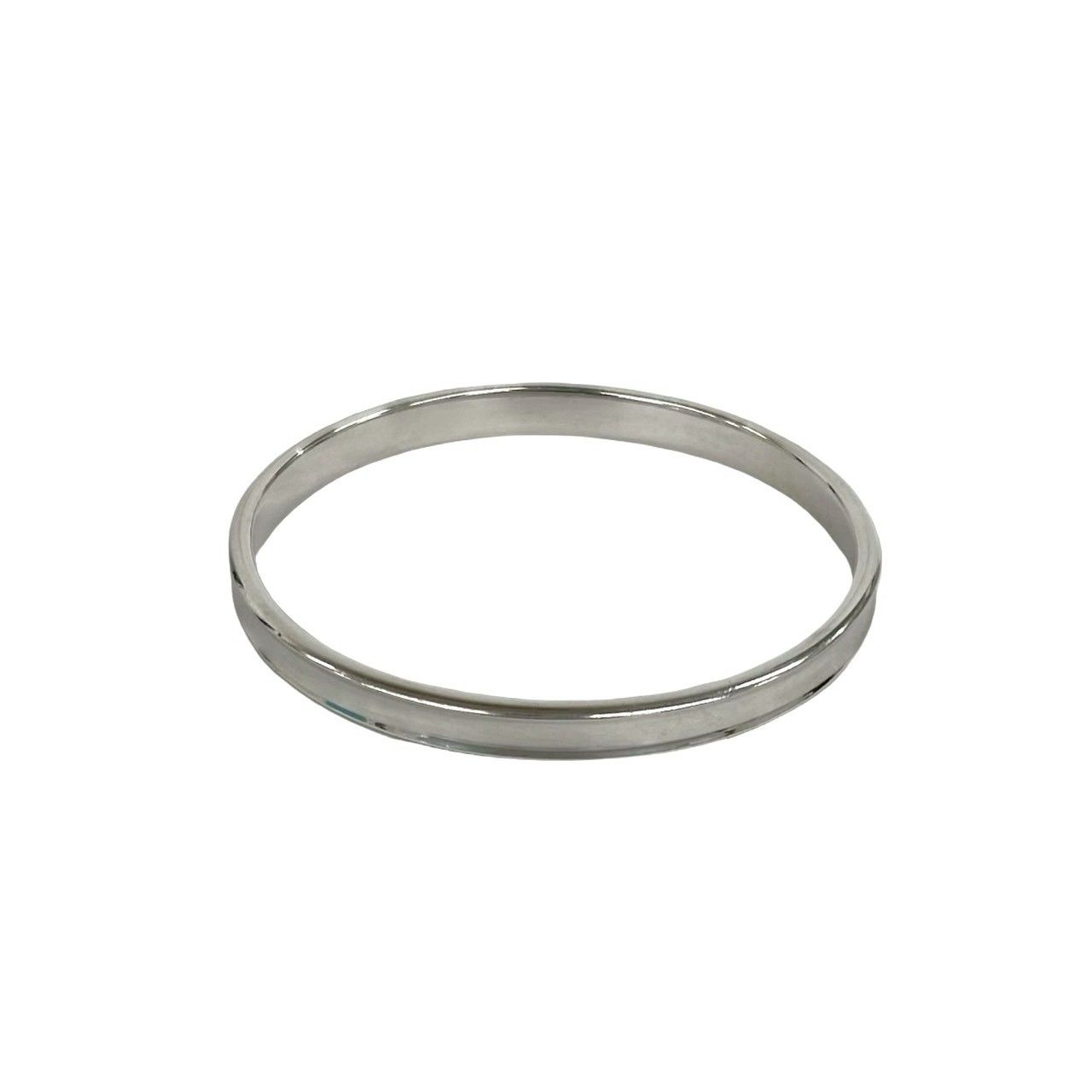 Tiffany & Co Log Narrow Bangle 925 Sterling Silver Bracelet — view 6