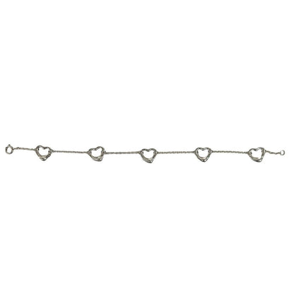 Tiffany & Co Open Heart Bracelet 925 Sterling Silver Chain — view 6