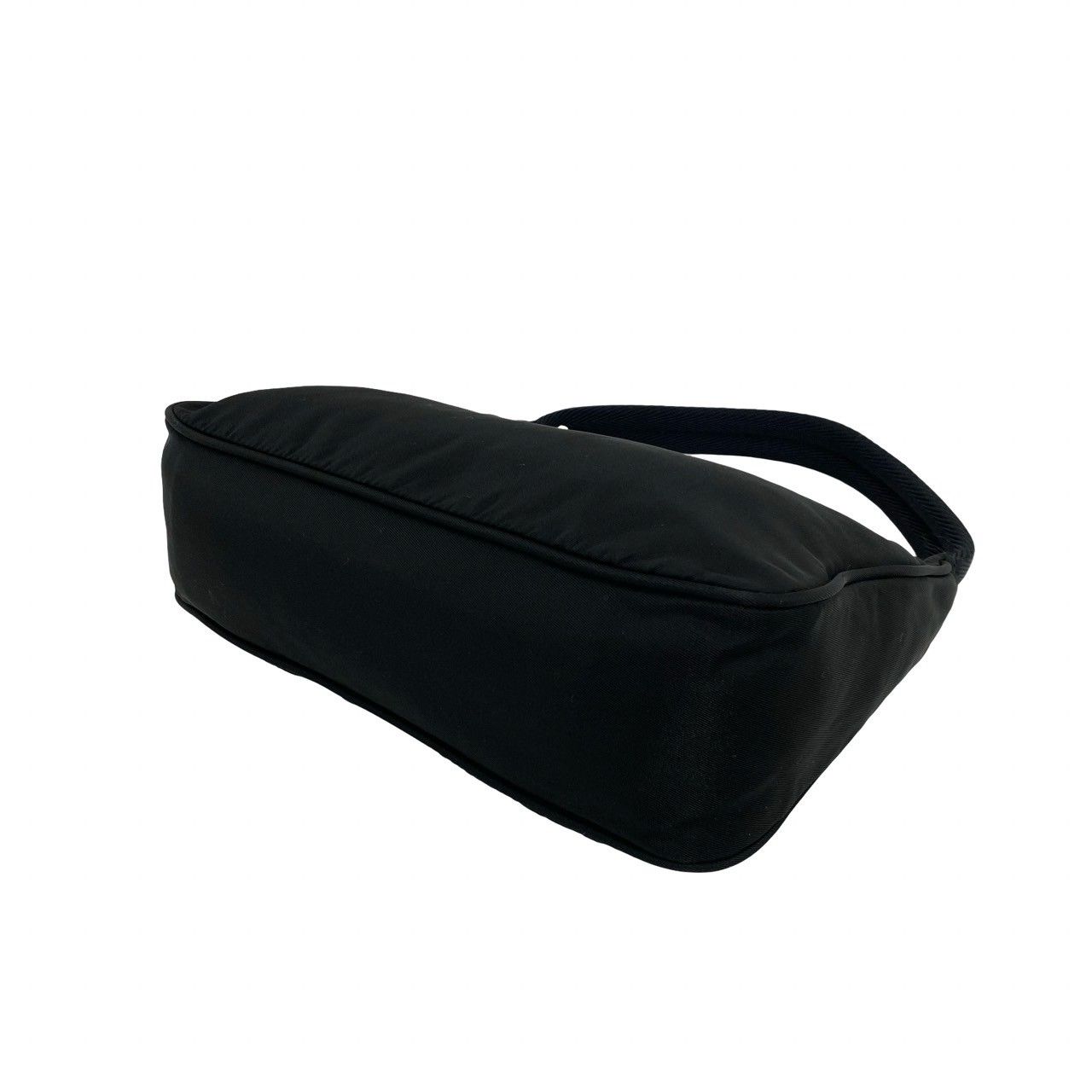 Prada Triangle Tessuto Nylon Mini Handbag Pouch Black — view 8