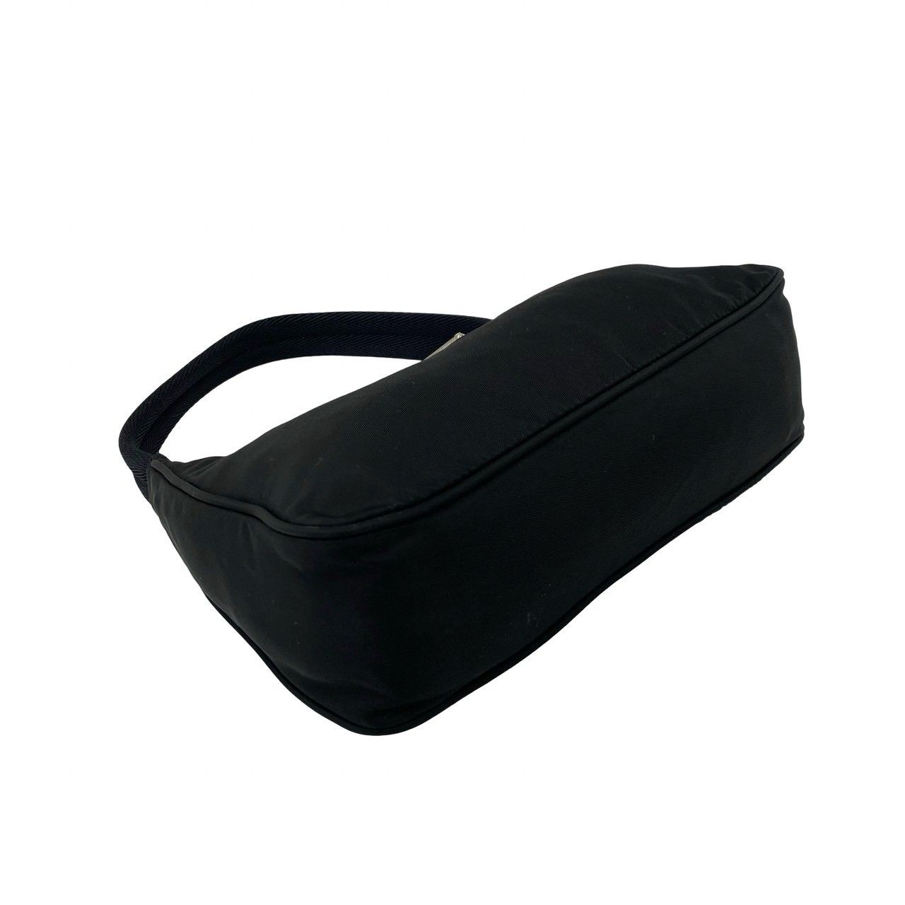 Prada Triangle Tessuto Nylon Mini Handbag Pouch Black — view 7