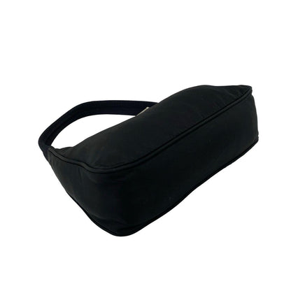 Prada Triangle Tessuto Nylon Mini Handbag Pouch Black — view 7