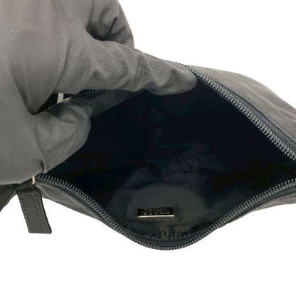 Prada Triangle Tessuto Nylon Mini Handbag Pouch Black — view 9