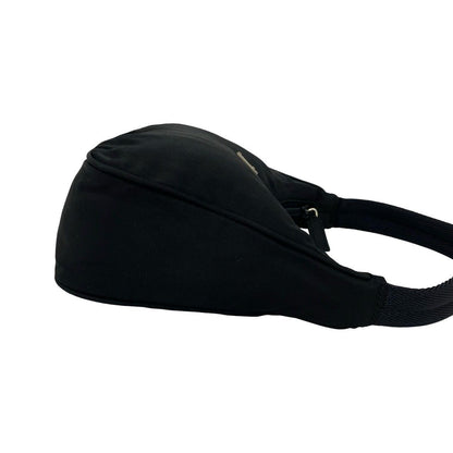 Prada Triangle Tessuto Nylon Mini Handbag Pouch Black — view 6