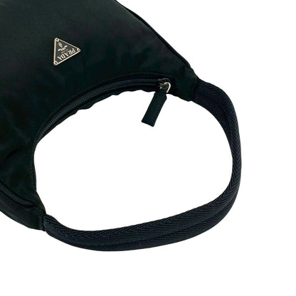 Prada Triangle Tessuto Nylon Mini Handbag Pouch Black — view 4