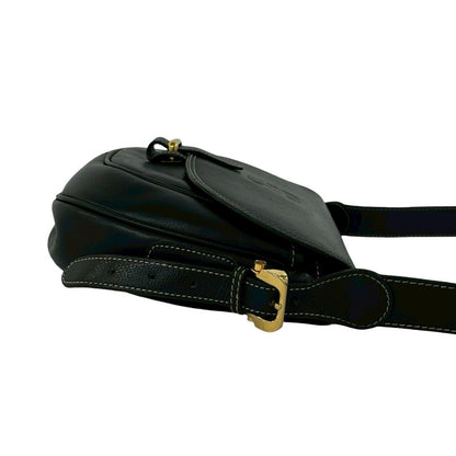 Loewe Vintage Anagram Logo Leather Shoulder Bag Pochette Crossbody Black — view 6