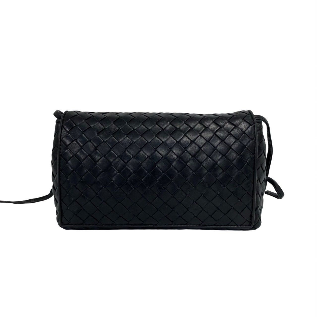 Bottega Veneta Intrecciato Leather Tassel Mini Shoulder Bag Pochette Black — view 3