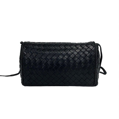 Bottega Veneta Intrecciato Leather Tassel Mini Shoulder Bag Pochette Black — view 3