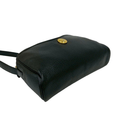 Dior Vintage CD Logo Leather Shoulder Bag Pochette Black — view 7
