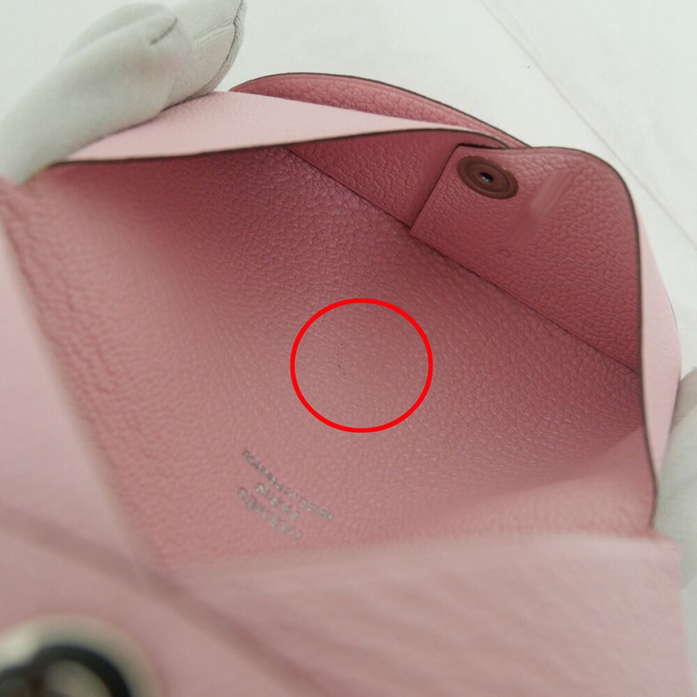 Hermes Calvi Rose Sakura Silver Chevre Made Pink Card Holder — view 8