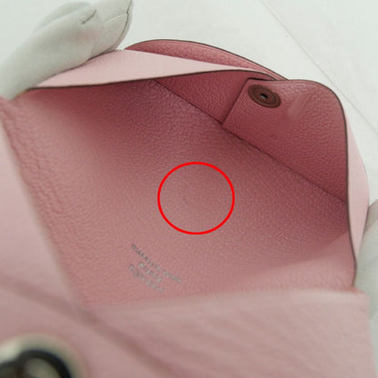 Hermes Calvi Rose Sakura Silver Chevre Made Pink Card Holder — view 8