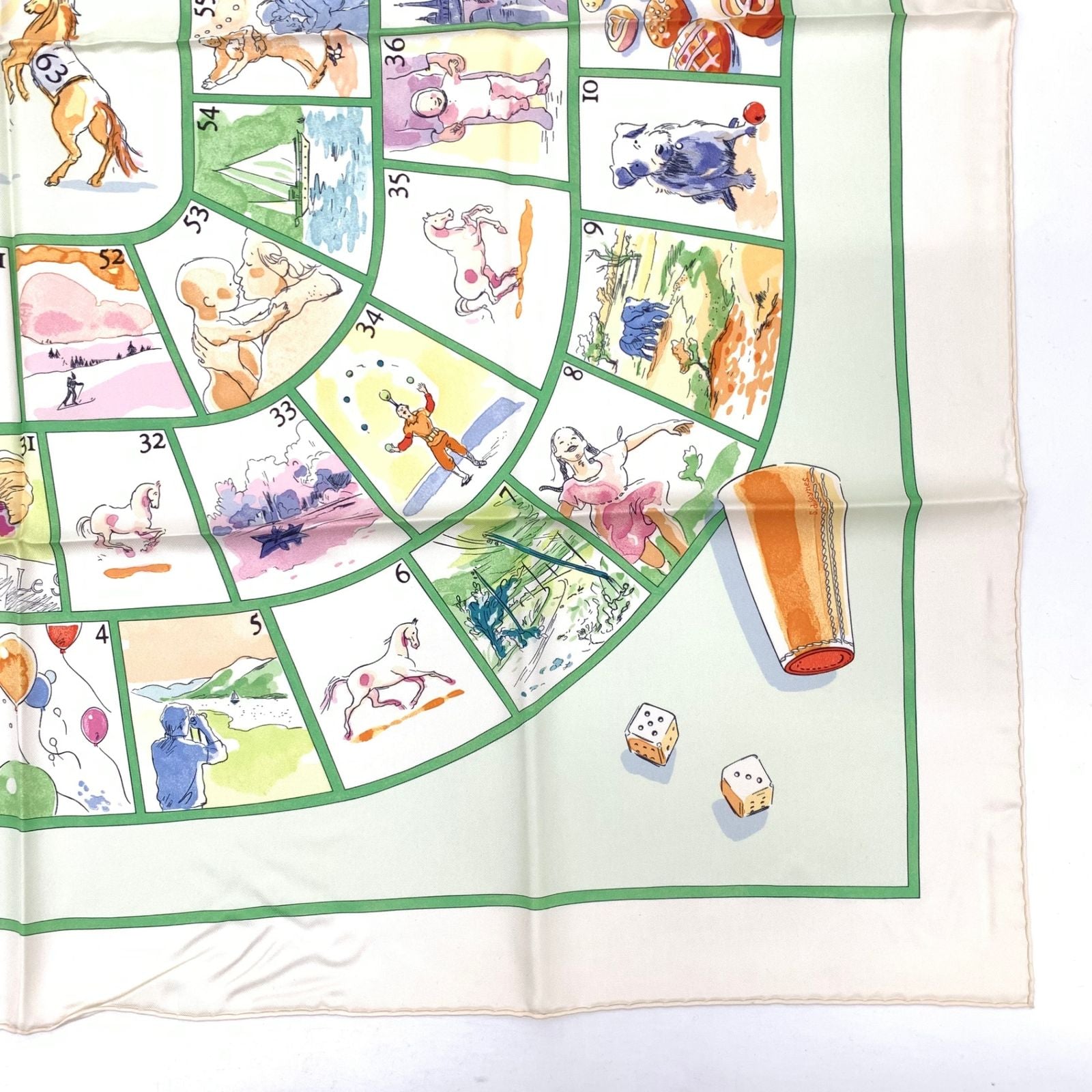 Hermes Carre 90 le Jeu Des Petits Bonheurs Little Happiness Game Scarf Silk — view 6