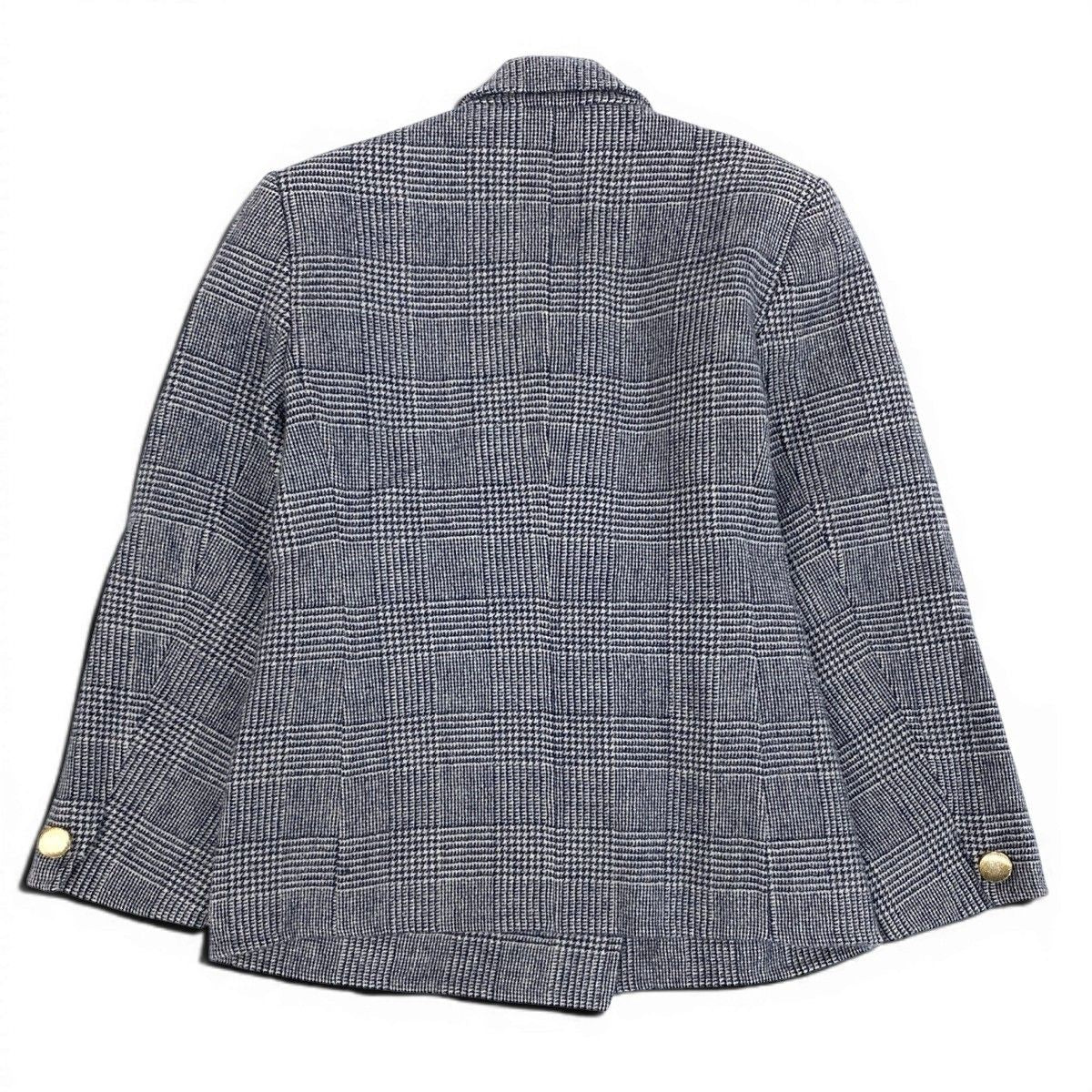 Saint Laurent Double Breasted jacket Glen Plaid Gold Button Cashmere Blend M — view 3