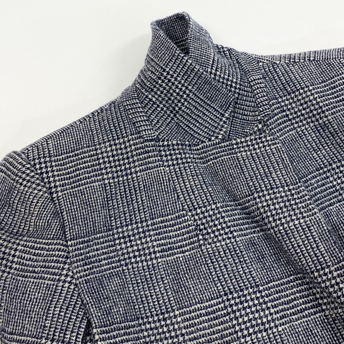 Saint Laurent Double Breasted jacket Glen Plaid Gold Button Cashmere Blend M — view 7