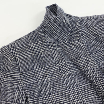 Saint Laurent Double Breasted jacket Glen Plaid Gold Button Cashmere Blend M — view 7