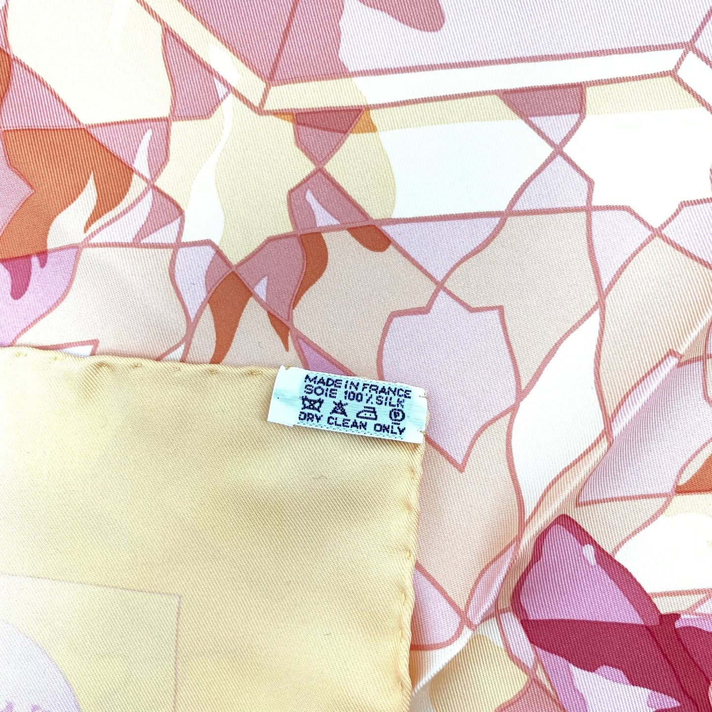 Hermes Carre 90 Sous les Orange Multicolor Scarf Silk — view 8