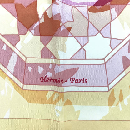 Hermes Carre 90 Sous les Orange Multicolor Scarf Silk — view 7