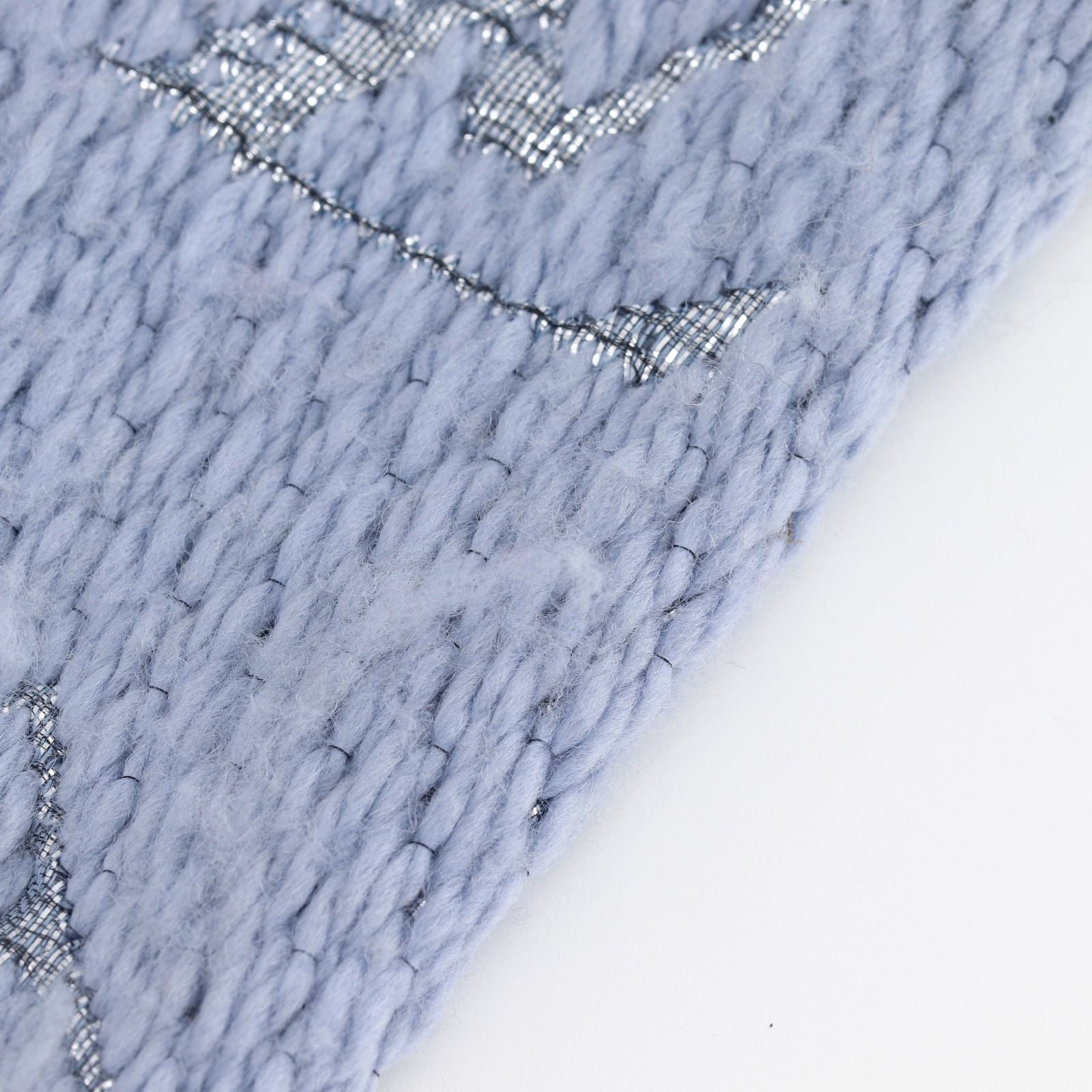 Louis Vuitton Echarpe Logo Mania Shine Wool Light Blue Scarf — view 5