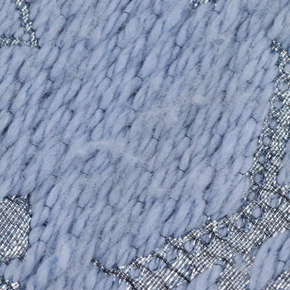 Louis Vuitton Echarpe Logo Mania Shine Wool Light Blue Scarf — view 6