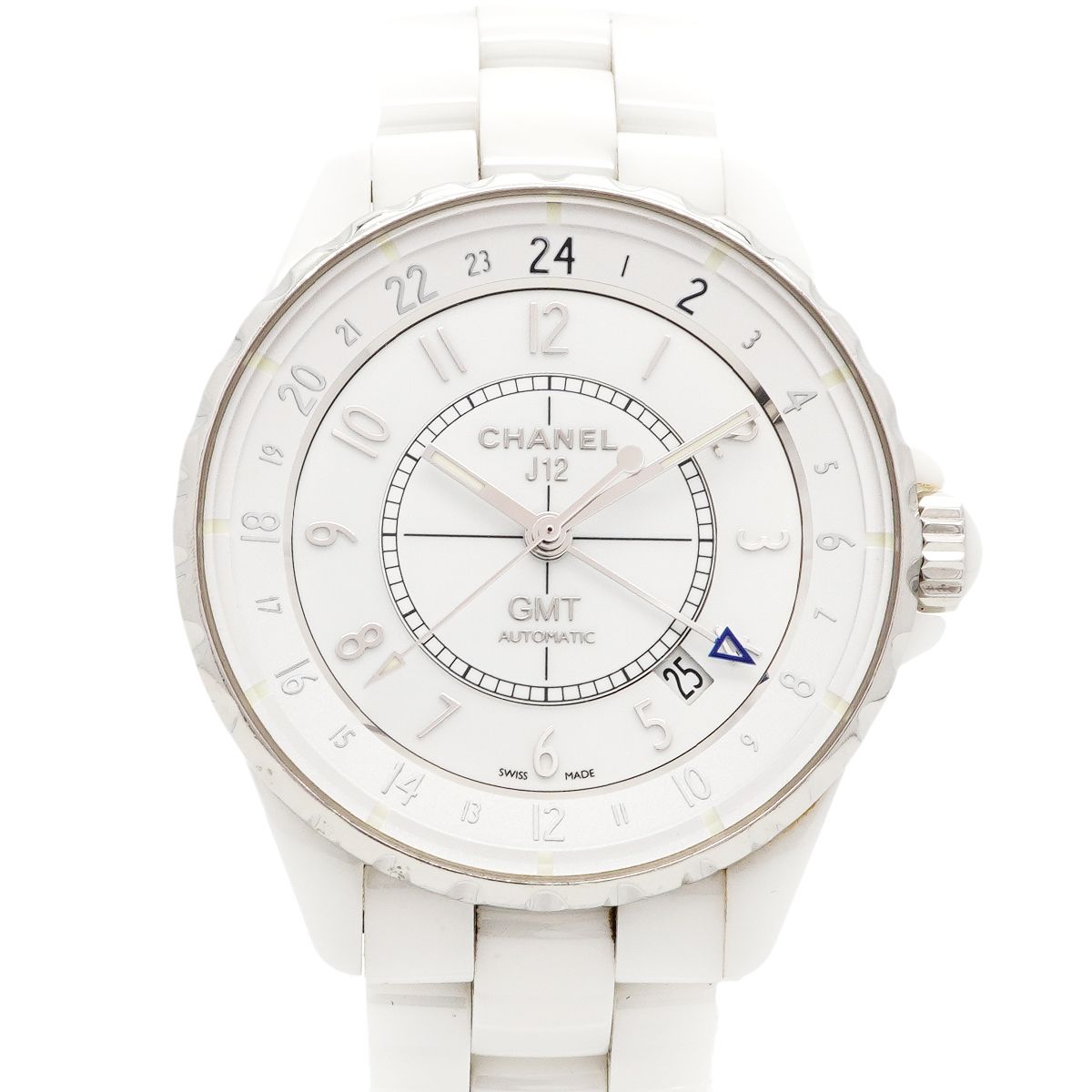 Chanel GMT White Dial Watch