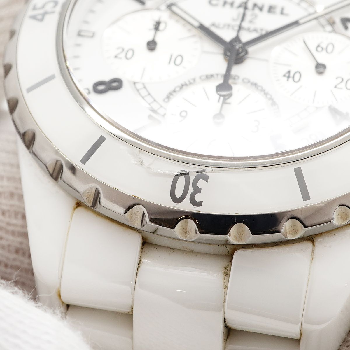 Chanel Chronograph White Dial Watch — view 7