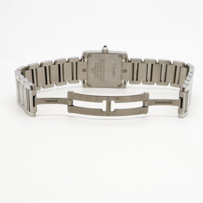 Cartier Tank Francaise SM Ivory Dial Watch — view 4