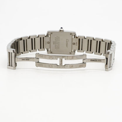 Cartier Tank Francaise SM Ivory Dial Watch — view 4